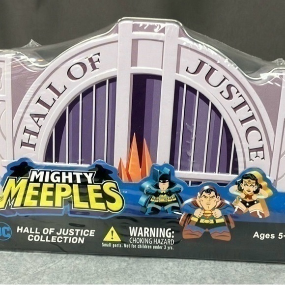 Other - Mighty Meeples DC Comics Super Friends Hall of Justice Collection Tin Set Sealed